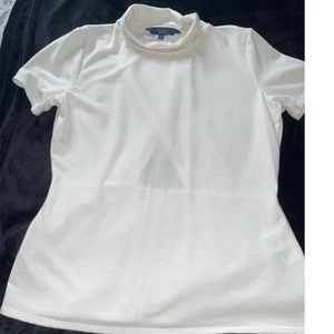 White Top- High neck & Cut out back